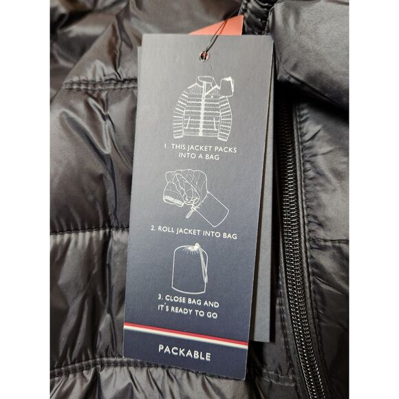Tommy Hilfiger Men's 3XL Black Packable Puffer Jacket – Lightweight & Insulated - Picture 10 of 11
